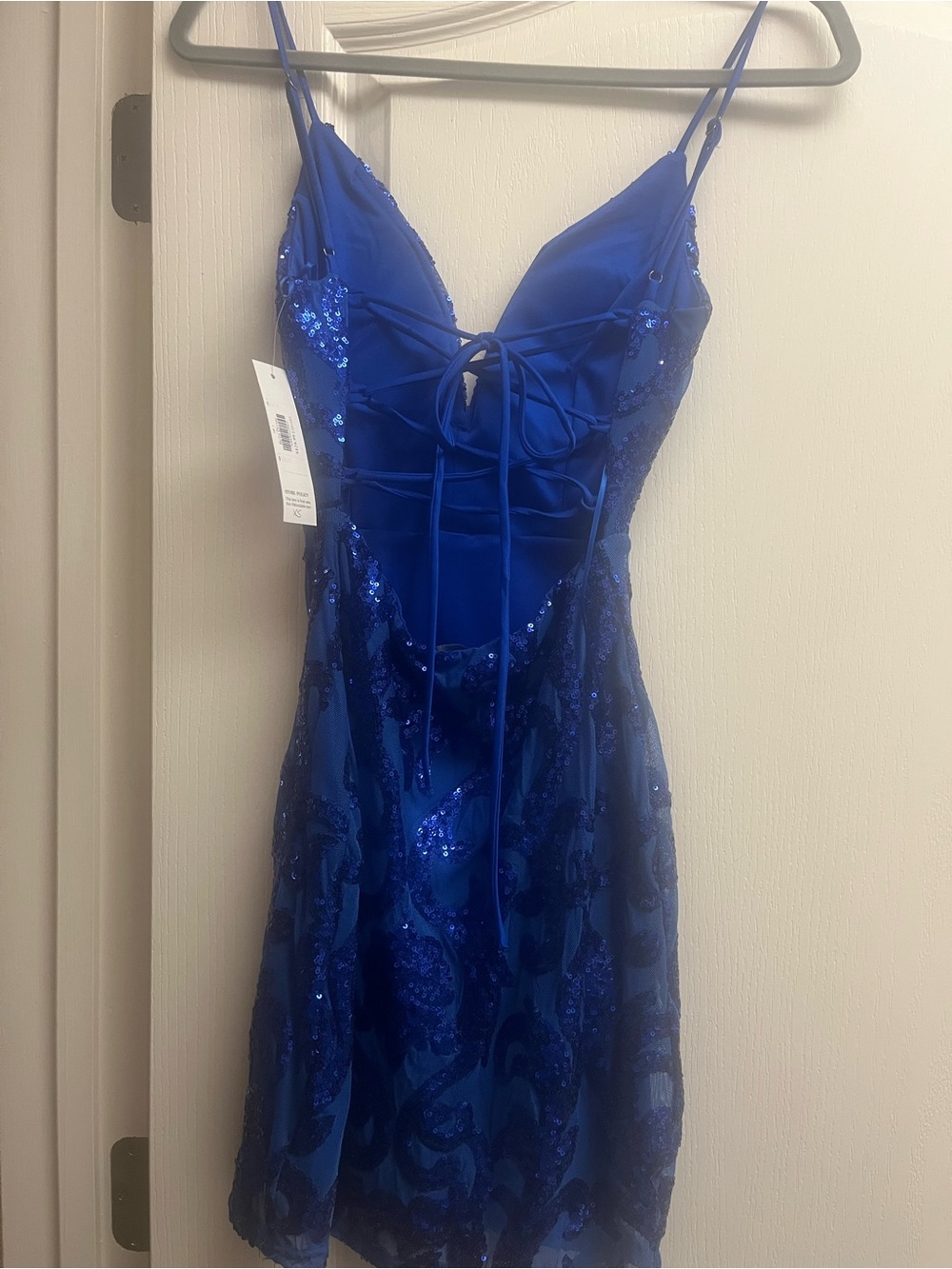 Royal Blue Sequin homecoming Dress